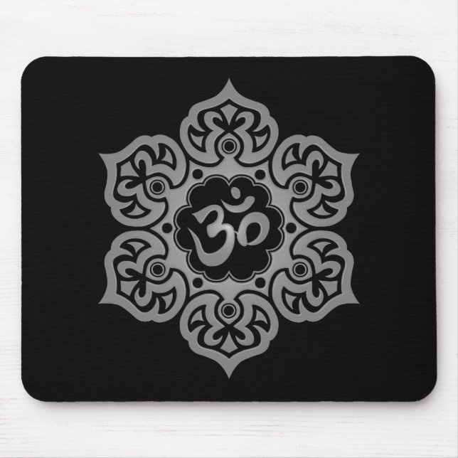Dunkle Lotos-Blume OM Mousepad (Vorne)