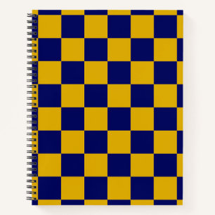 Dunkle Marine und Senfgelbe Tafel Notizbuch