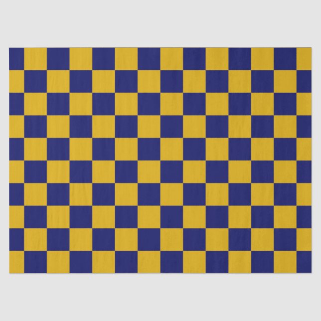 Dunkle Marine und Senfgelbe Tafel Seidenpapier (Vorderseite)
