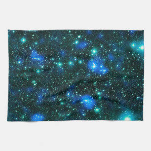Dunkle Materie Blau Türkis Geschirrtuch