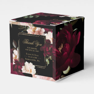 Dunkle, melancholische Burgunder-Rosa-Schwarze Hoc Geschenkschachtel