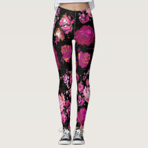 Dunkle, melancholische rosa Rosen-Blüten-Yoga-Legg