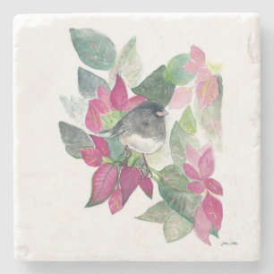 Dunkle Mit Augen Junco Bird Wasserfarbe Untersetze Steinuntersetzer