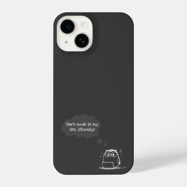 Dunkle Mode-Handy-Fall für Tech-Liebhaber iPhone 14 Hülle (Rückseite)