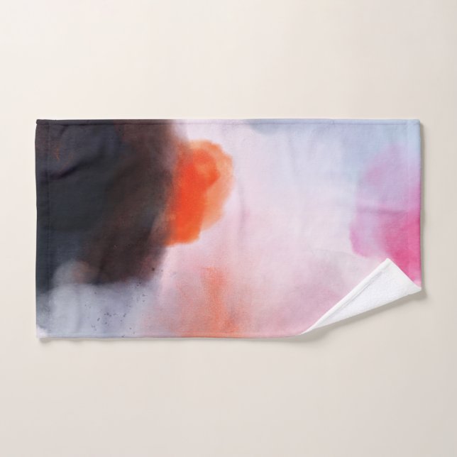 Dunkle moderne Wasserfarbe Abstrakt Badhandtuch Set (Handtuch)