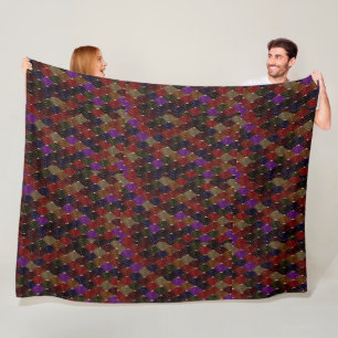 Dunkle Mosaik-Geometrie-Kunstdecke Fleecedecke
