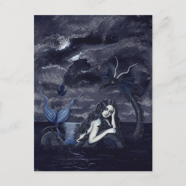 Dunkle Nachtkarte Postkarte (Vorderseite)