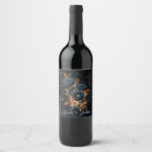 Dunkle Navy Blue Gold Rustic Floral Glam Hochzeit