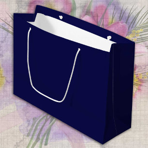 Dunkle Navy Blue solide minimalistisch Große Geschenktüte