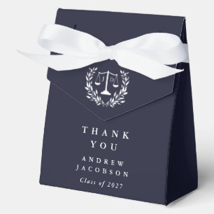 Dunkle Navy JD Law Scales+Lorbeer-Abschlussfeier Geschenkschachtel
