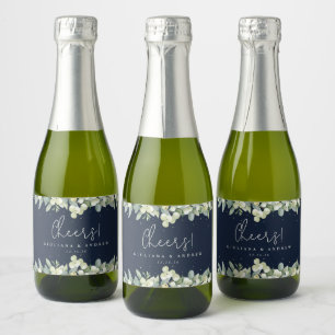 Dunkle Navy Snowberry+Eucalyptus Winter Wedding Mi