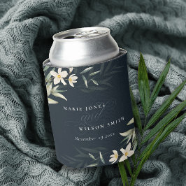 Dunkle Navy Weiß Greenerie Blumenzwiebeln Hochzeit Dosenkühler