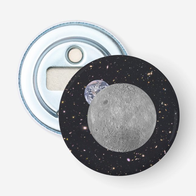 Dunkle oder ferne Seite des Mond Sternenhimmel Flaschenöffner (Vorderseite)