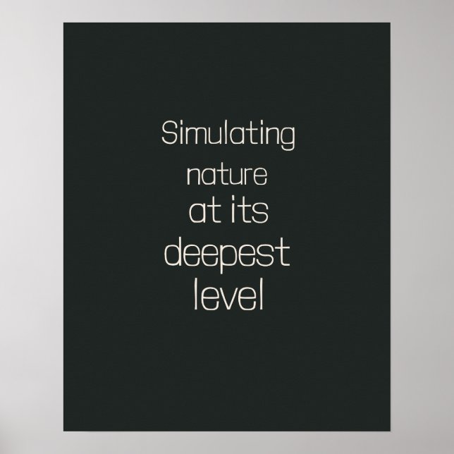 Dunkle Oliv-Beige-Quantum-Expert-Kunst Poster (Vorne)