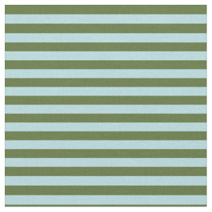 Dunkle Olive Green & Powder Blaue Farblinien Stoff