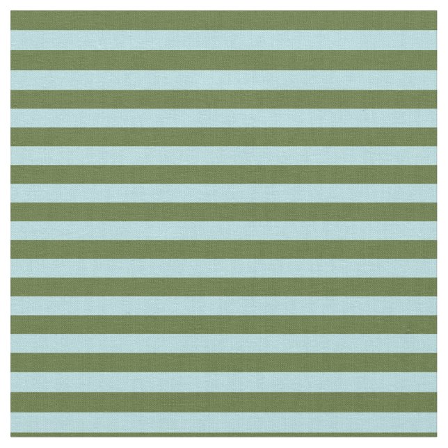 Dunkle Olive Green & Powder Blaue Farblinien Stoff (Nahaufnahme)