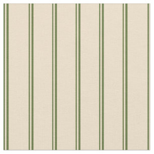 Dunkle Olive Green & Tan Streifen Stoff
