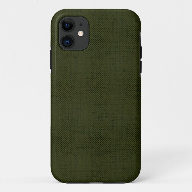 Dunkle Oliven strukturiert Case-Mate iPhone Hülle (Rückseite)