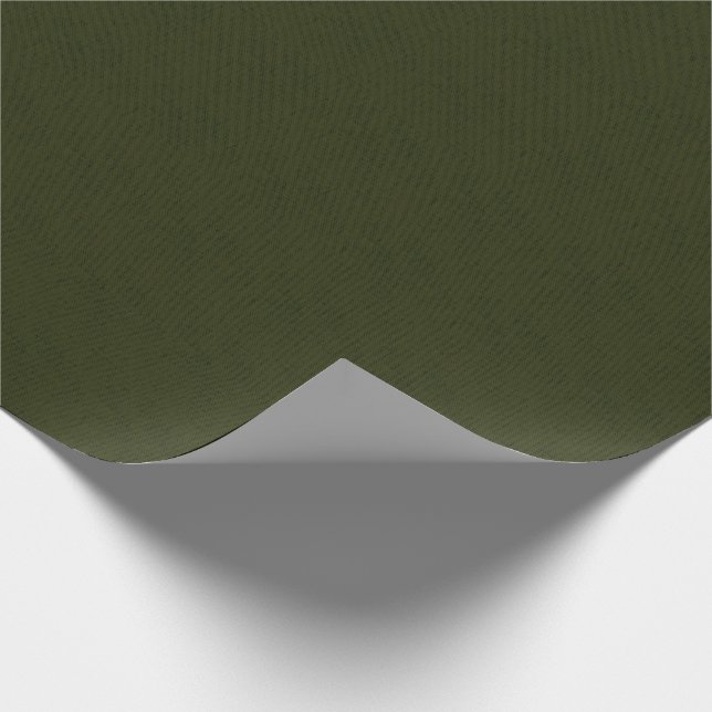 Dunkle Oliven strukturiert Geschenkpapier (Ecke)