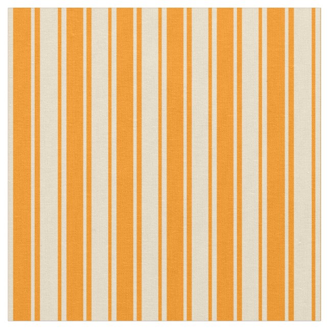 Dunkle Orange- und Tan-Streifen Stoff (Nahaufnahme)