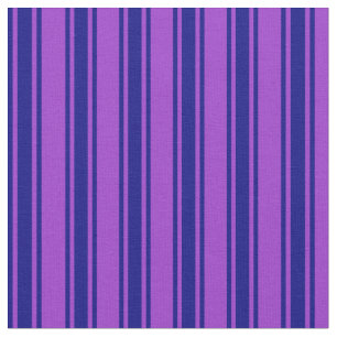 Dunkle Orchidee und blaues Streifen-/Linienmuster Stoff