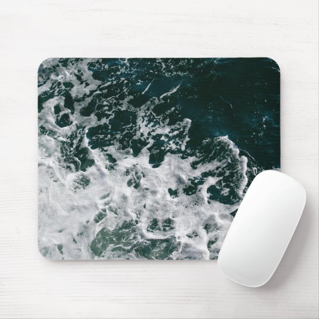 Dunkle Ozeanwellen Mousepad (Mit Mouse)