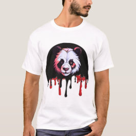 Dunkle Panda mit Tropfblut T-Shirt