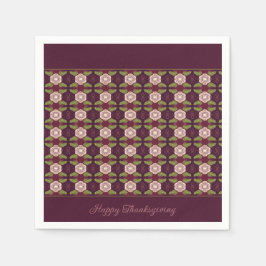 Dunkle Pflaume und Olivgrün Serviette