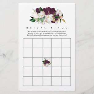 Dunkle Pflaume Velvet und weißer Frühling Bridal B