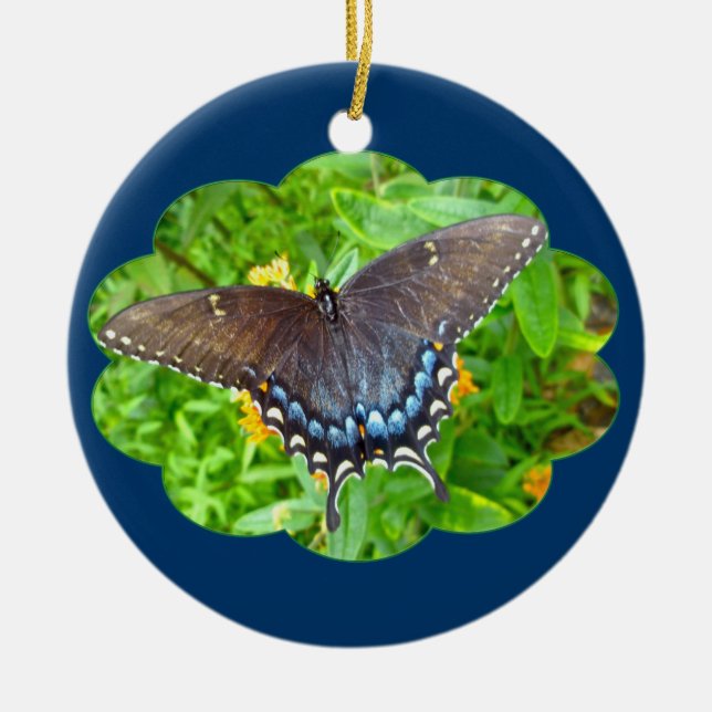 Dunkle Phase Tiger Frack Butterfly Ornament (Vorne)