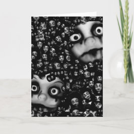 Dunkle Puppen, beängstigende Produkte Karte