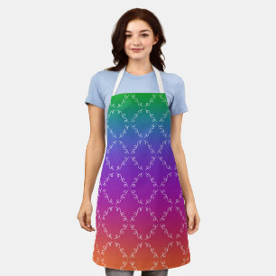 Dunkle Regenbogenfarben Wirbel Schürze