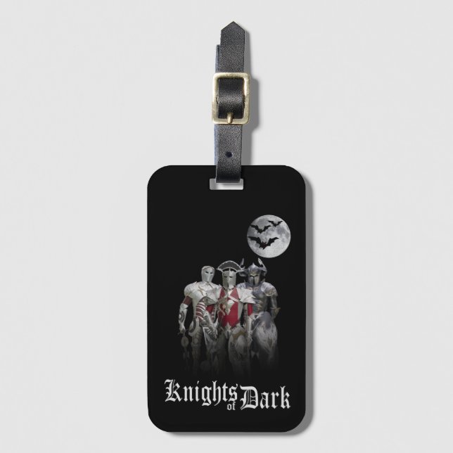 Dunkle Ritter Gepäckanhänger (Vorderseite Vertikal)