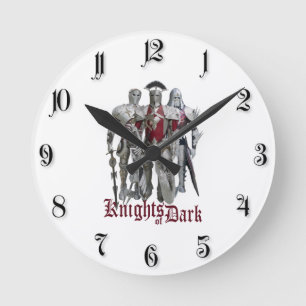 Dunkle Ritter Runde Wanduhr
