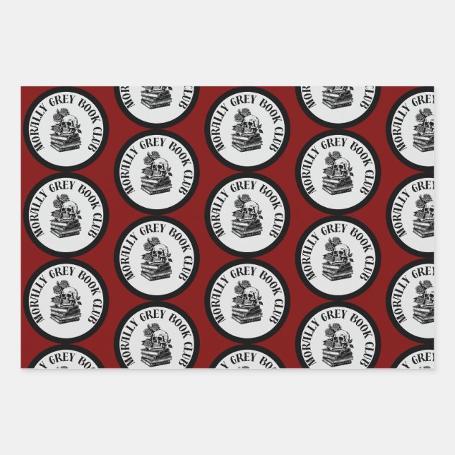 Dunkle Romance Buchumschlagpapier Geschenkpapier Set (Vorderseite)