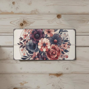 Dunkle Romance Burgund Art Deco Blumen Sommer Schreibtischunterlage