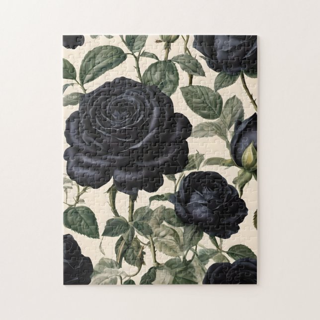 **"Dunkle Romantik: Vintage schwarze Rose"*** (Vertikal)