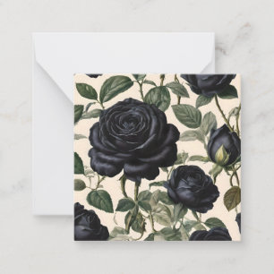 **"Dunkle Romantik: Vintage schwarze Rose"*** Mitteilungskarte