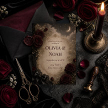 Dunkle Romantische Gothic-Rosen- & Mond-Hochzeit