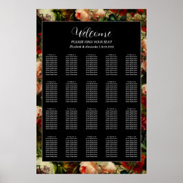 Dunkle romantische, launische Hochzeitskarte Poster