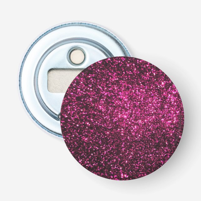 Dunkle rosa Glitzern Flaschenöffner (Vorderseite)