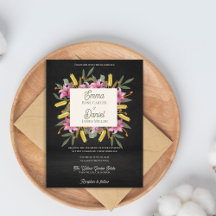 Dunkle Rosarote Lilien Botanische Hochzeit