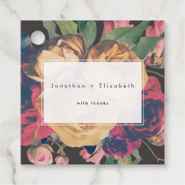 Dunkle Rose Botanischer Fete Geschenkanhänger