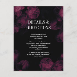 Dunkle Rose Garden Hochzeitstich Beilagen Karten