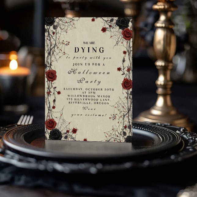 Dunkle Rose & Kobelgegenstände Einladung (Von Creator hochgeladen)