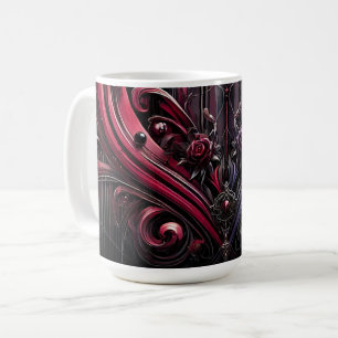 Dunkle Rose Kunst Tasse