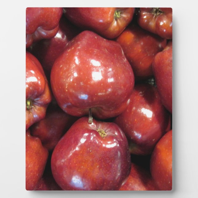 Dunkle rote Äpfel Fotoplatte (Vorderseite)