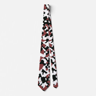 Dunkle rote Camouflage in Schwarz und Weiß Krawatte