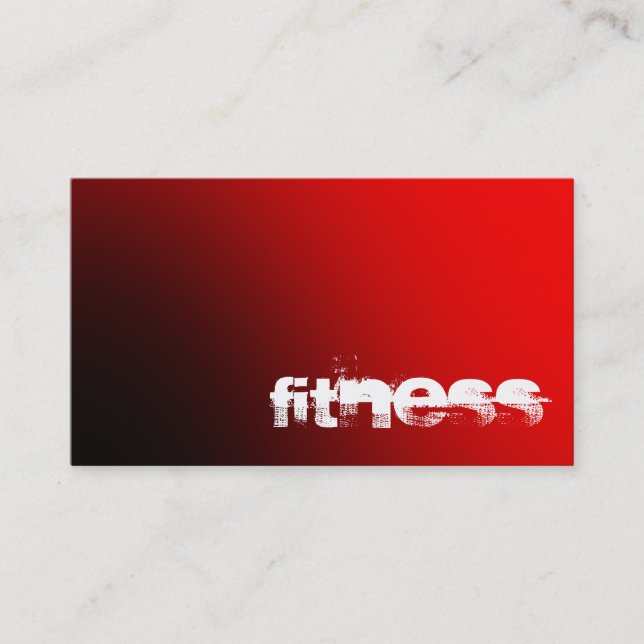 Dunkle rote Fitness Sport Business Card Visitenkarte (Vorderseite)