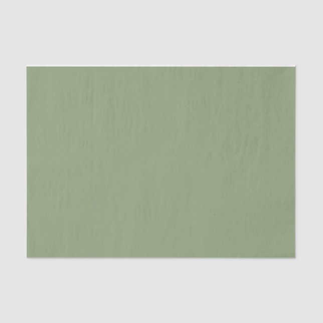 Dunkle Sage Green Solid Simple Tissue Paper Seidenpapier (Vorderseite)